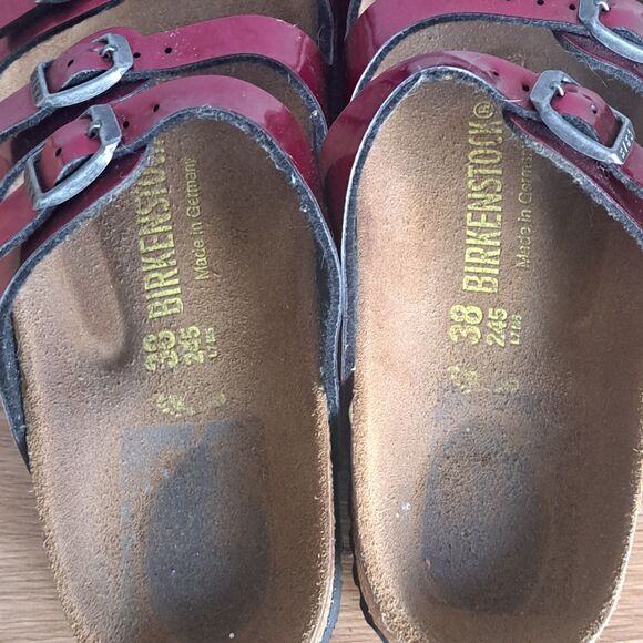 Birkenstock Florida Pink Fuchsia Strappy Slide Sandals Women 39 8 Germany Shoes - Picture 8 of 9